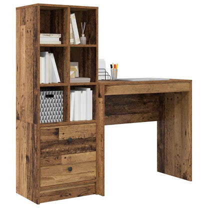 Bureau met lade 2 pcs Oudhout