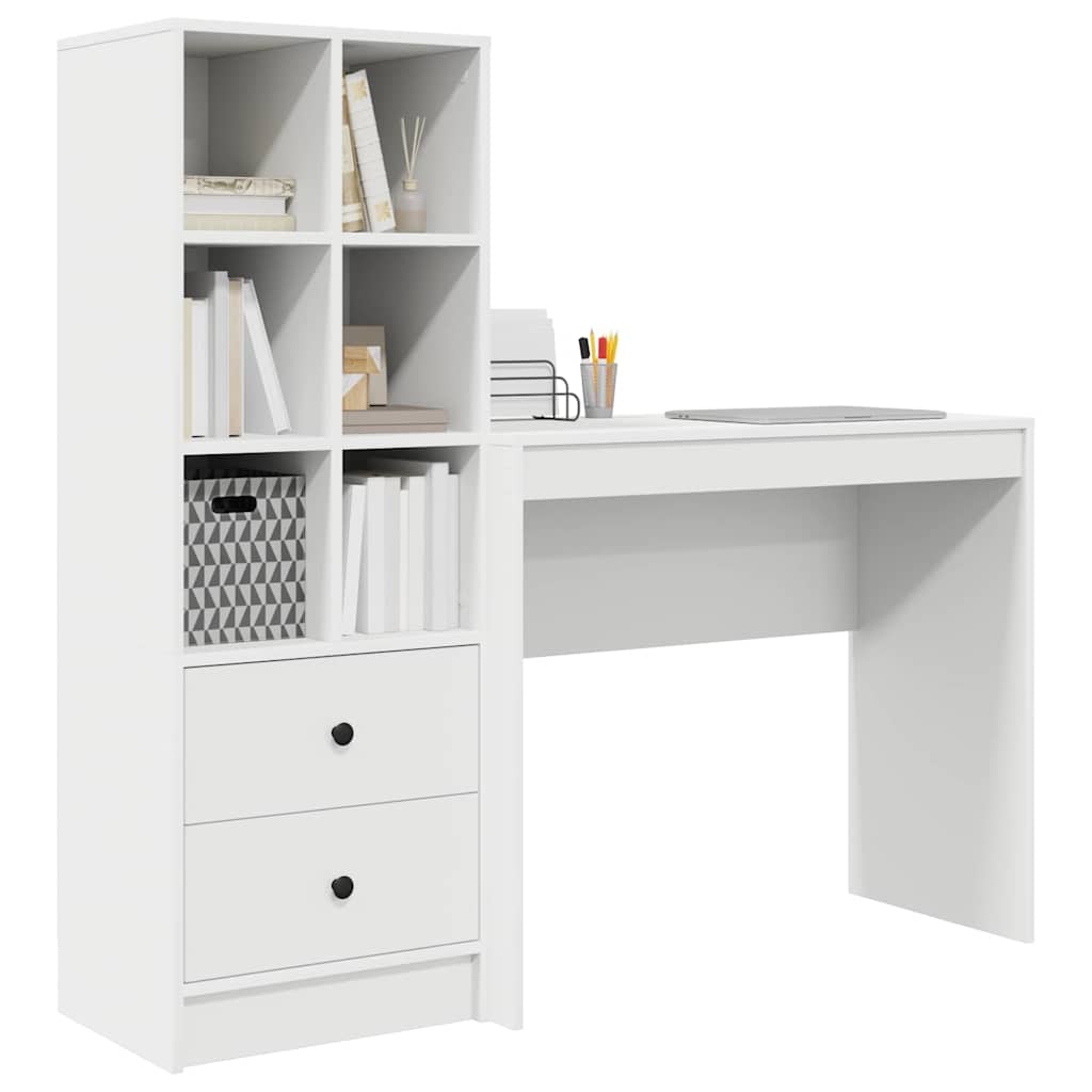 Bureau met lade 2 pcs Wit