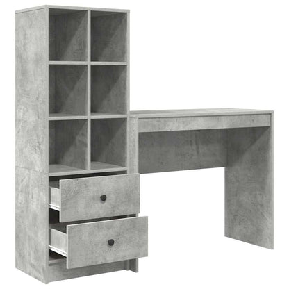 Bureau met lade 2 pcs Beton Grijs