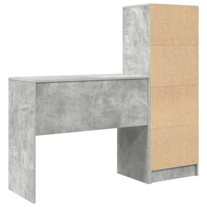 Bureau met lade 2 pcs Beton Grijs
