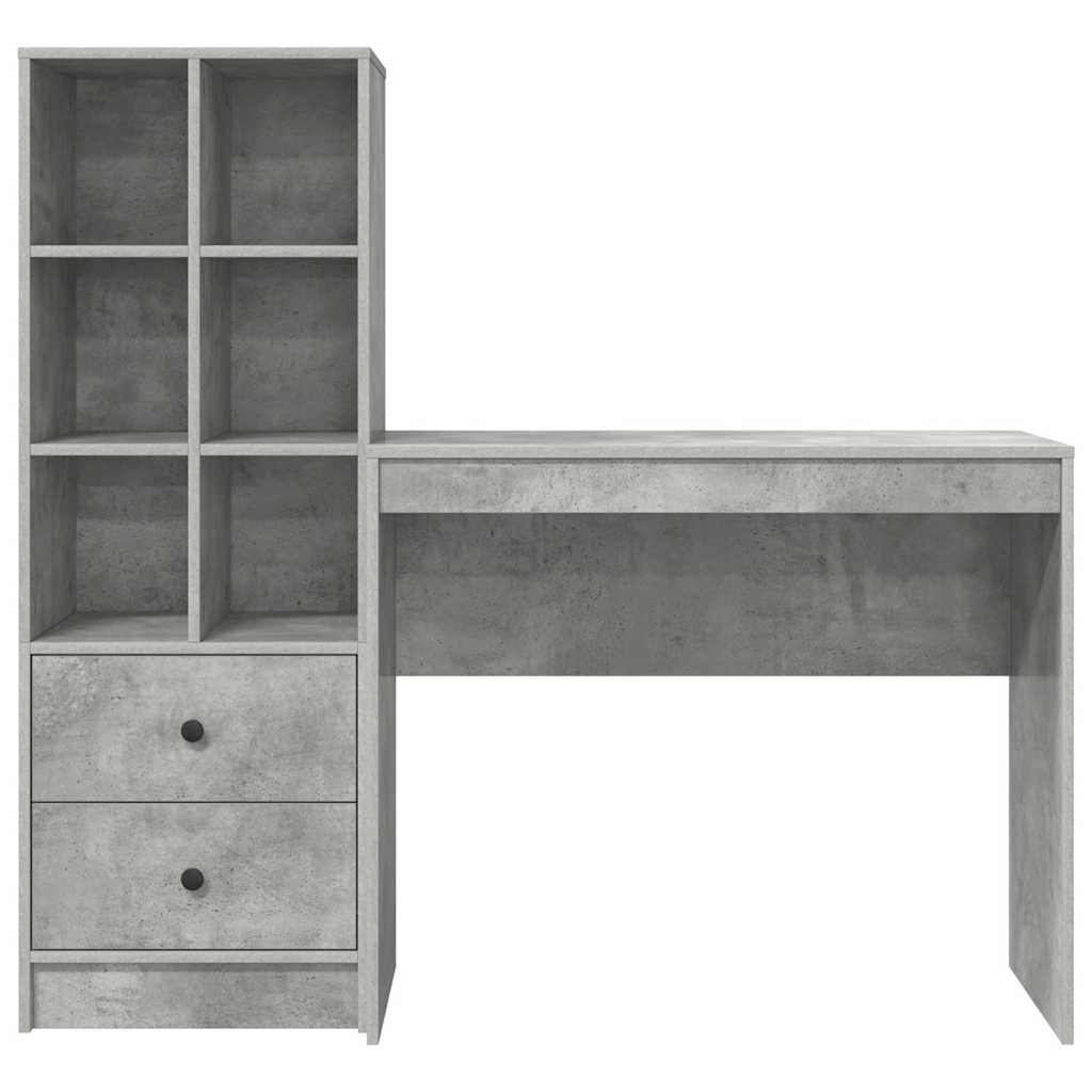 Bureau met lade 2 pcs Beton Grijs
