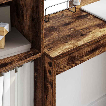 Bureau met lade 2 pcs Gerookt eiken