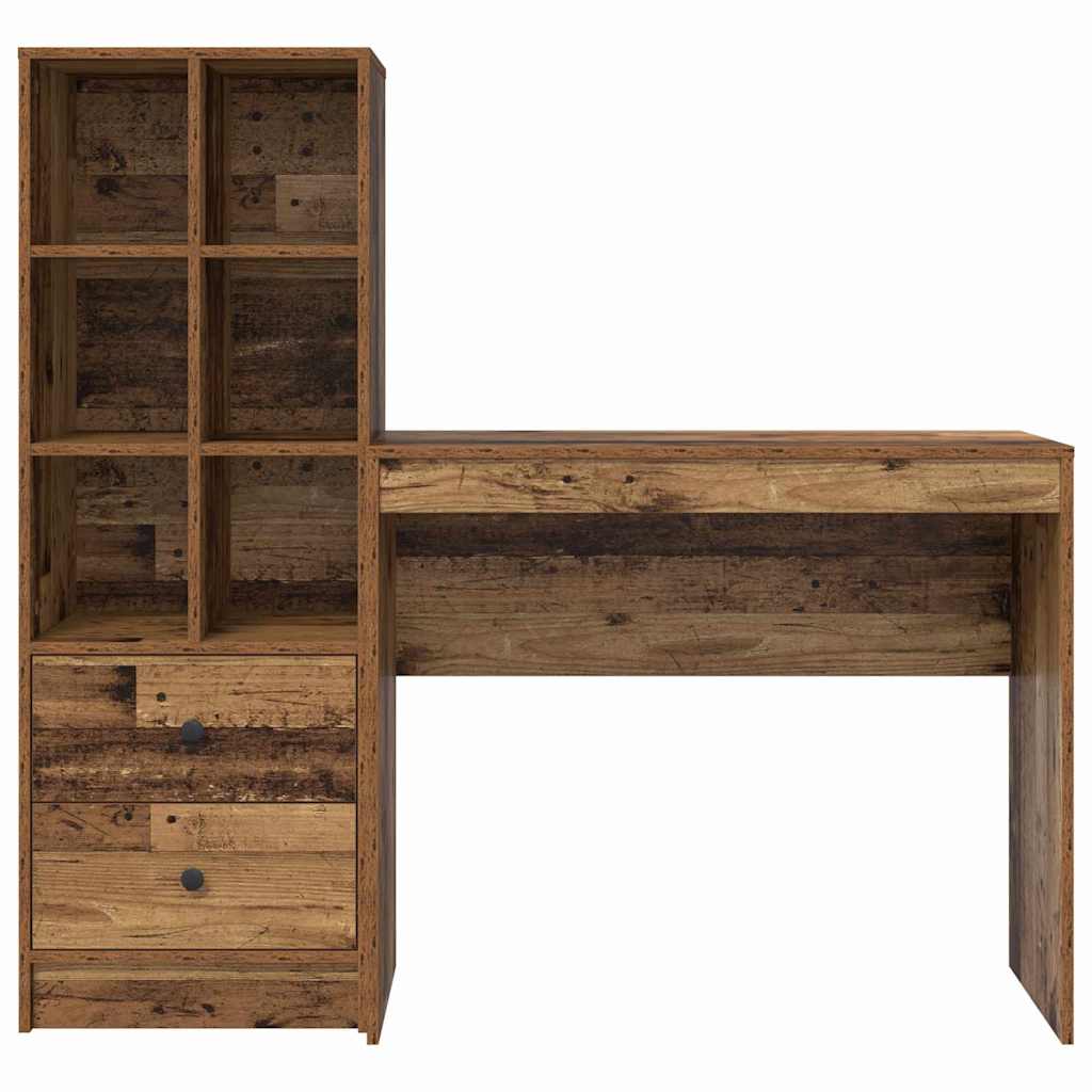 Bureau met lade 2 pcs Oudhout