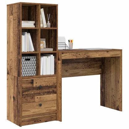 Bureau met lade 2 pcs Oudhout