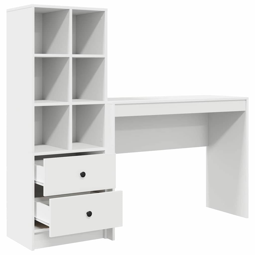 Bureau met lade 2 pcs Wit