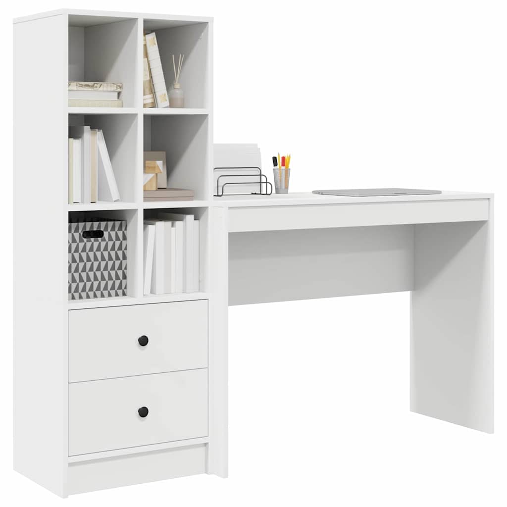 Bureau met lade 2 pcs Wit