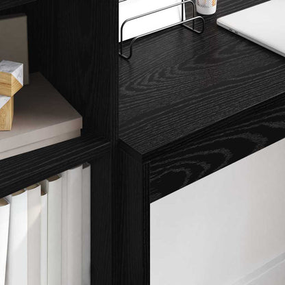 Bureau met lade 2 pcs Zwart Eiken