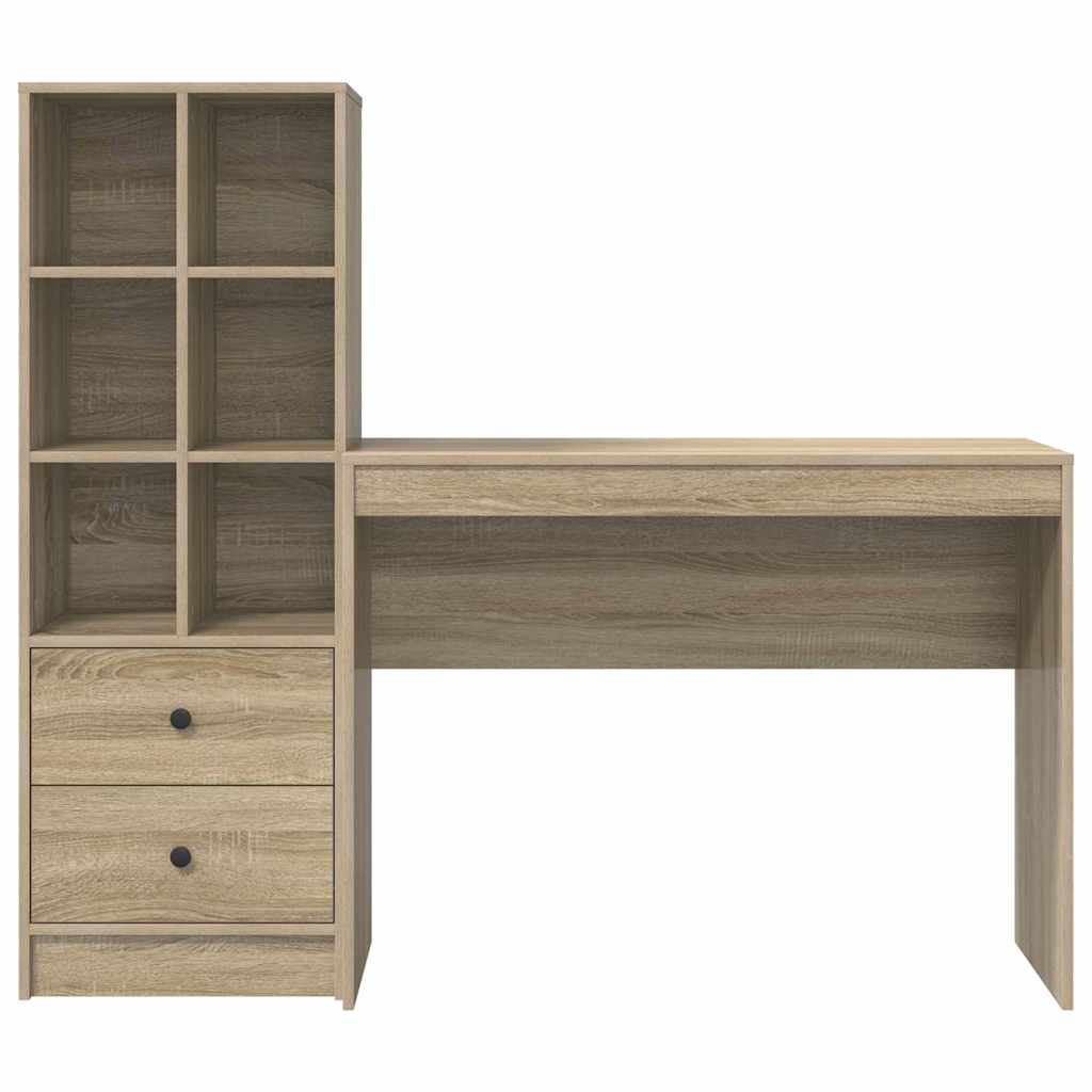 Bureau met lade 2 pcs Sonoma Eiken
