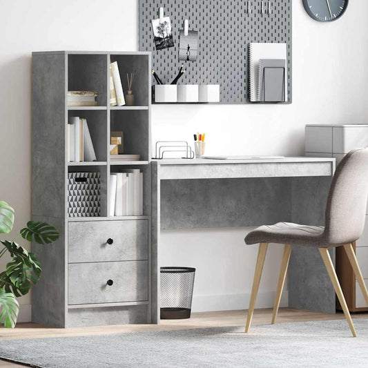 Bureau met lade 2 pcs Beton Grijs