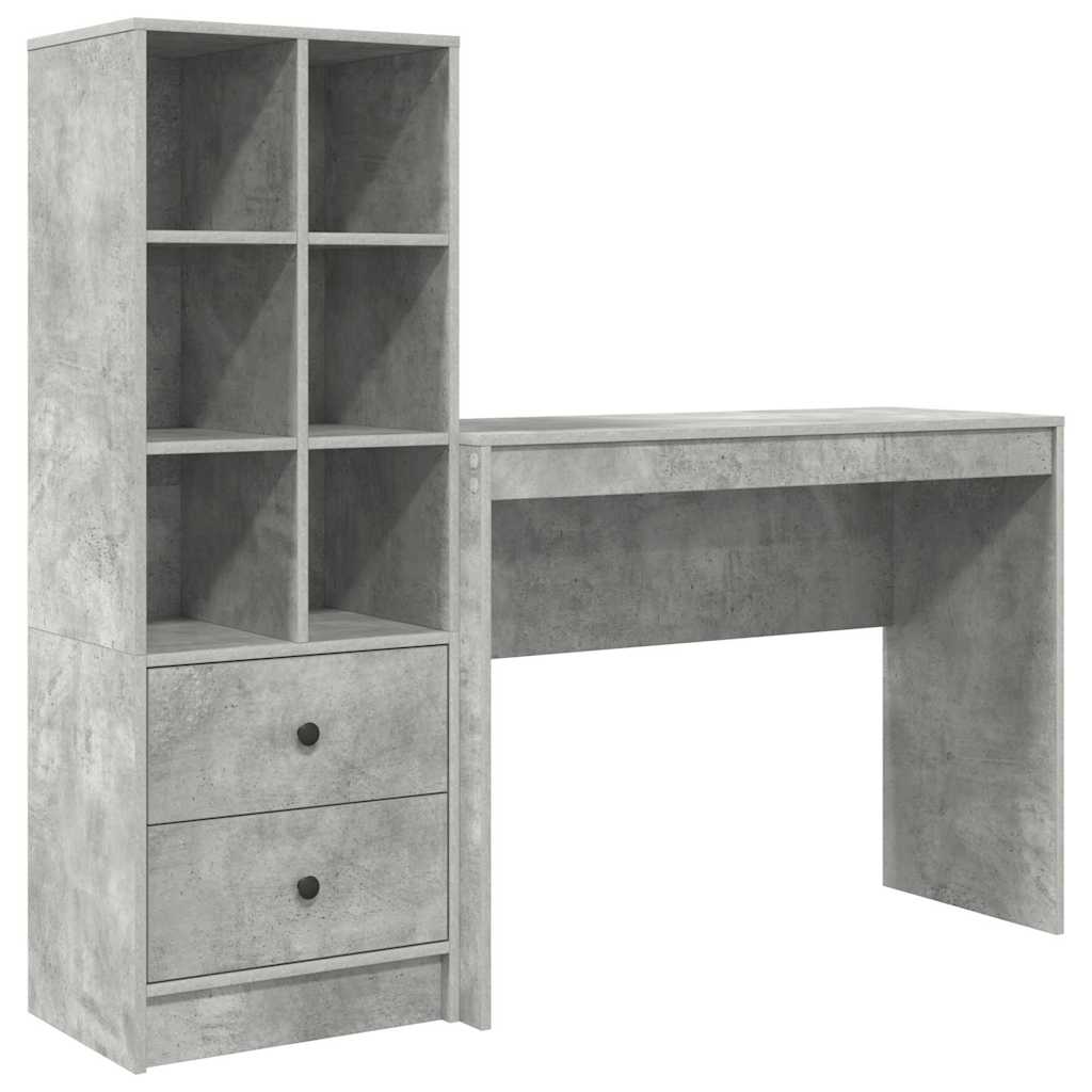 Bureau met lade 2 pcs Beton Grijs