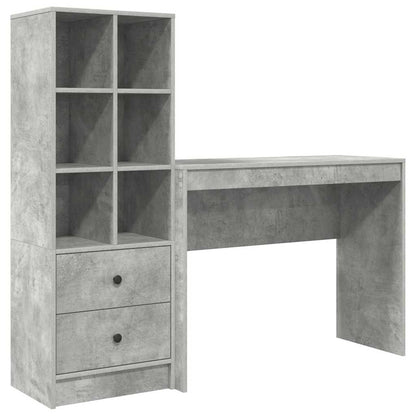 Bureau met lade 2 pcs Beton Grijs