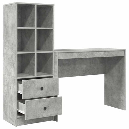 Bureau met lade 2 pcs Beton Grijs