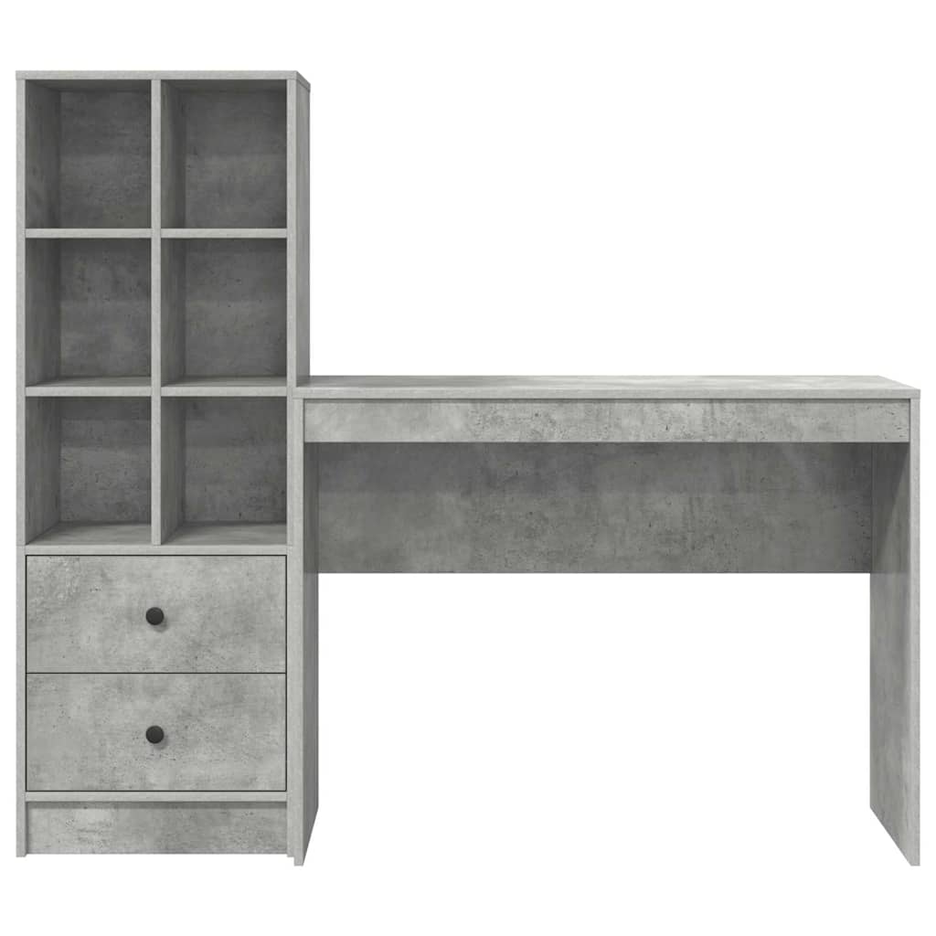 Bureau met lade 2 pcs Beton Grijs