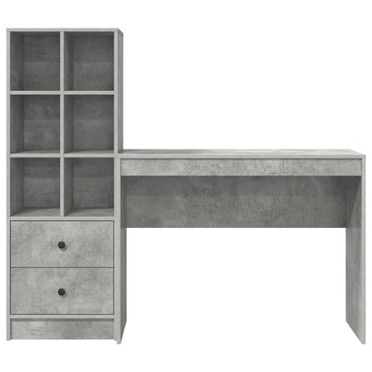 Bureau met lade 2 pcs Beton Grijs
