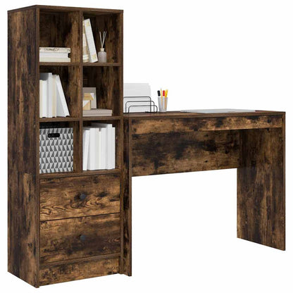 Bureau met lade 2 pcs Gerookt eiken