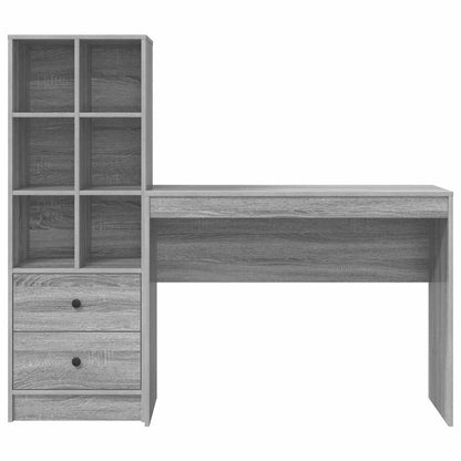 Bureau met lade 2 pcs Grijs Sonoma