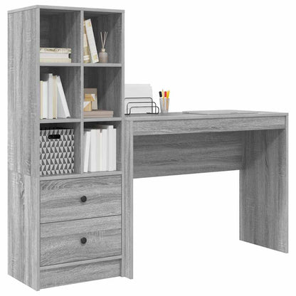 Bureau met lade 2 pcs Grijs Sonoma