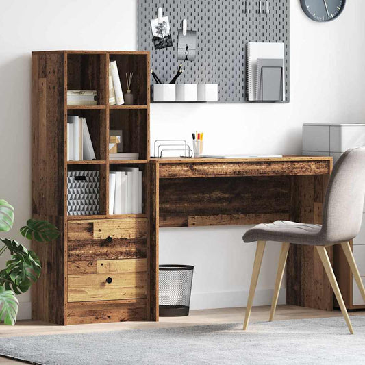 Bureau met lade 2 pcs Oudhout