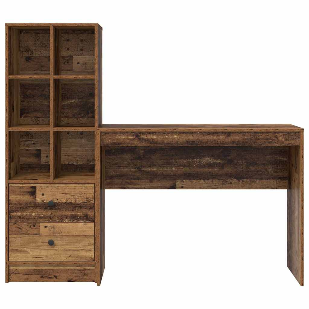 Bureau met lade 2 pcs Oudhout