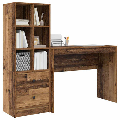 Bureau met lade 2 pcs Oudhout