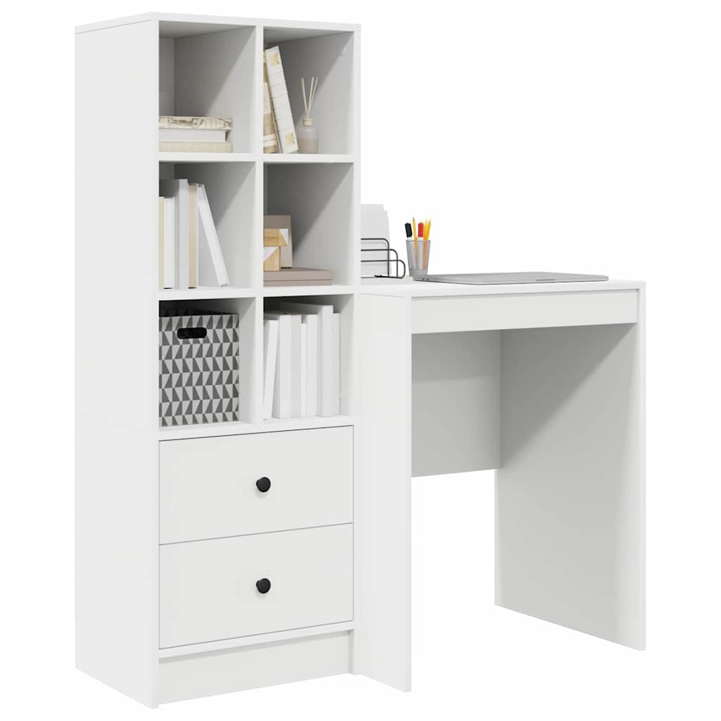 Bureau met lade 2 pcs Wit