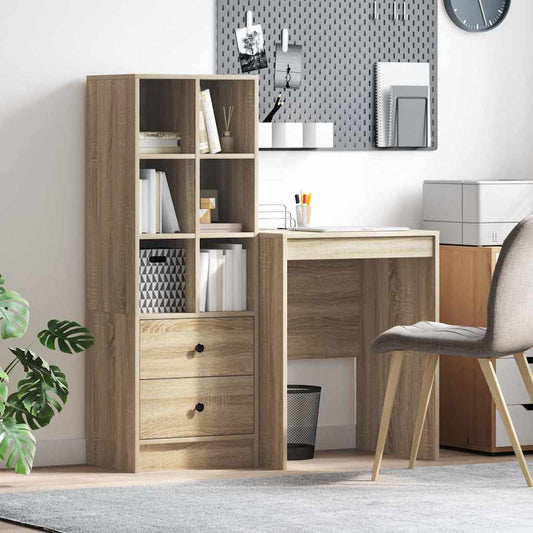 Bureau met lade 2 pcs Sonoma Eiken