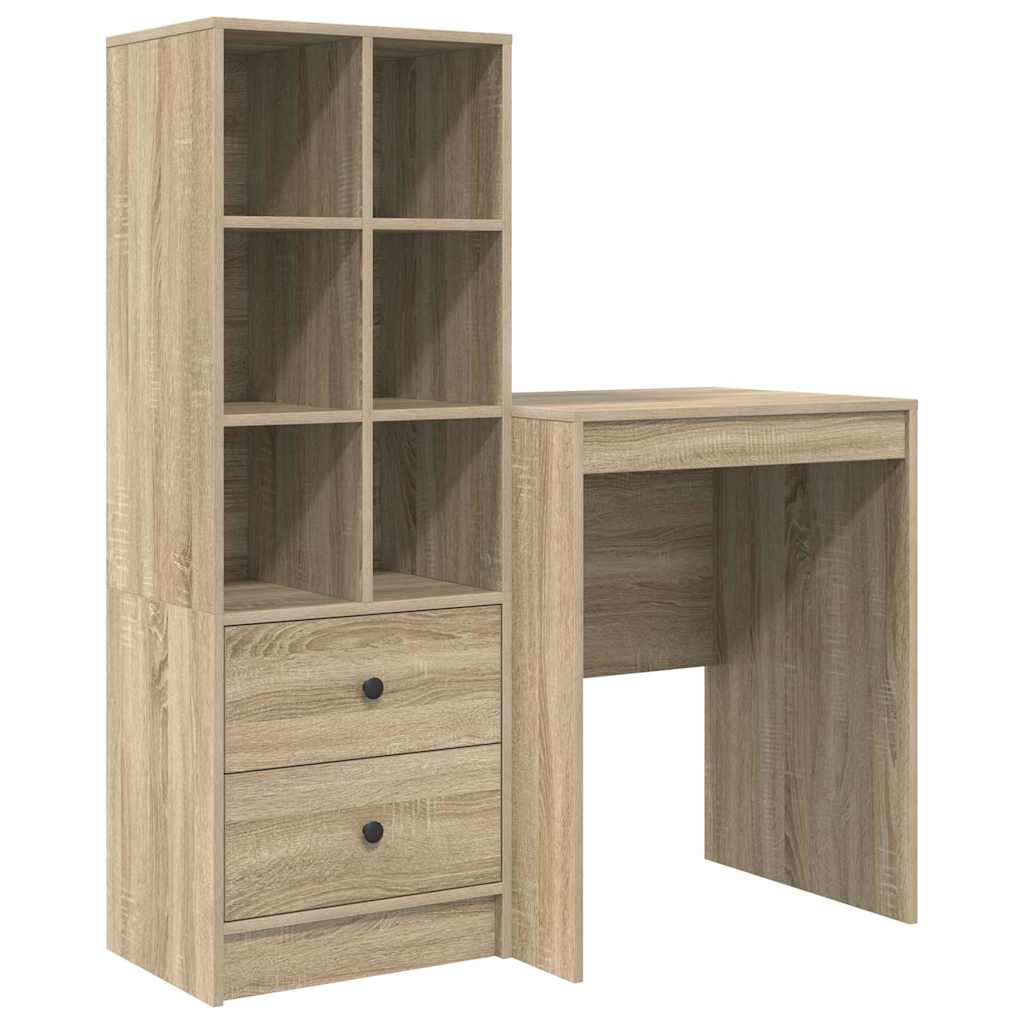 Bureau met lade 2 pcs Sonoma Eiken