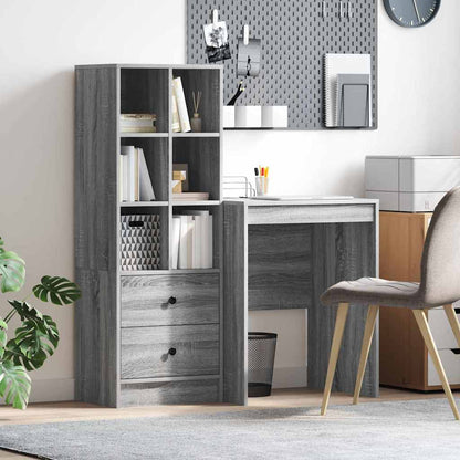 Bureau met lade 2 pcs Grijs Sonoma