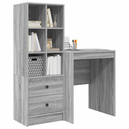 Bureau met lade 2 pcs Grijs Sonoma