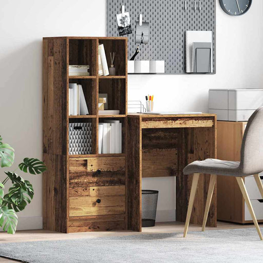 Bureau met lade 2 pcs Oudhout