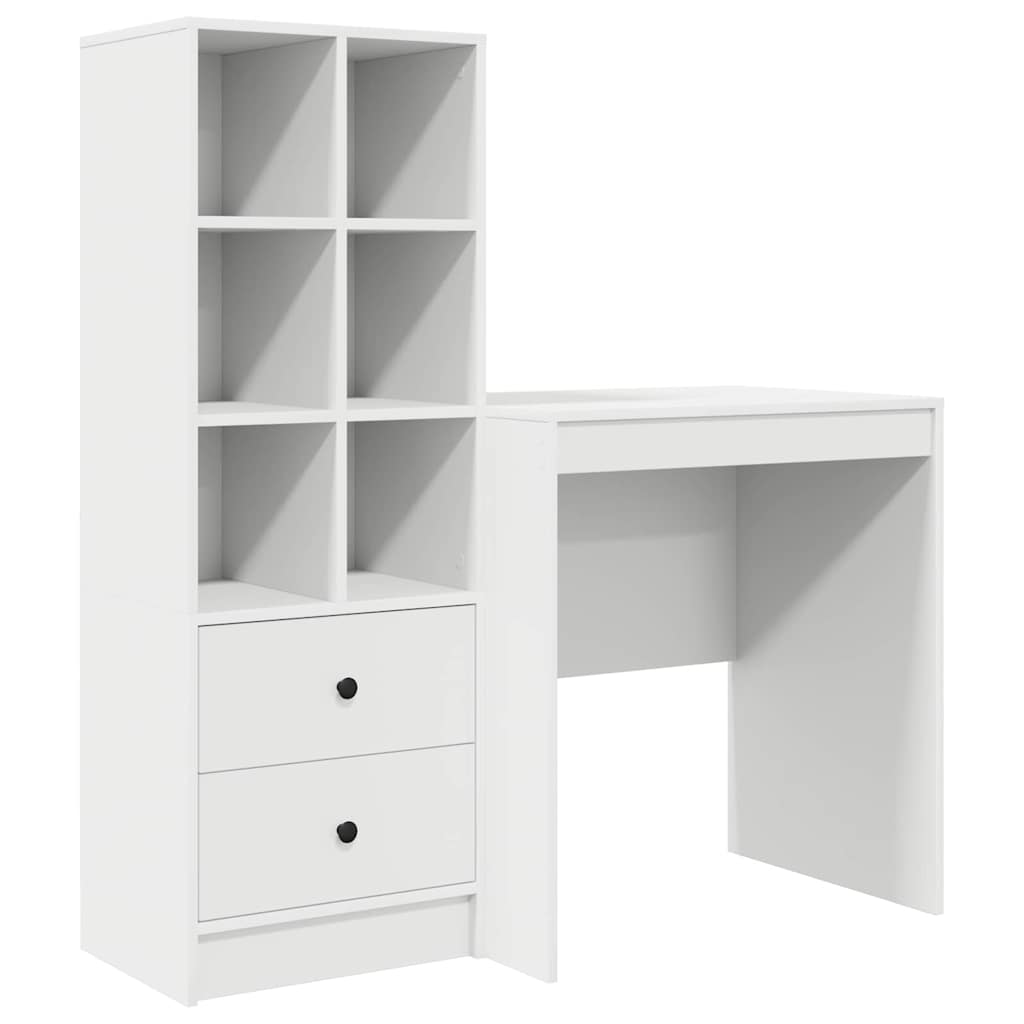 Bureau met lade 2 pcs Wit
