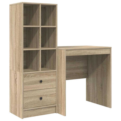 Bureau met lade 2 pcs Sonoma Eiken
