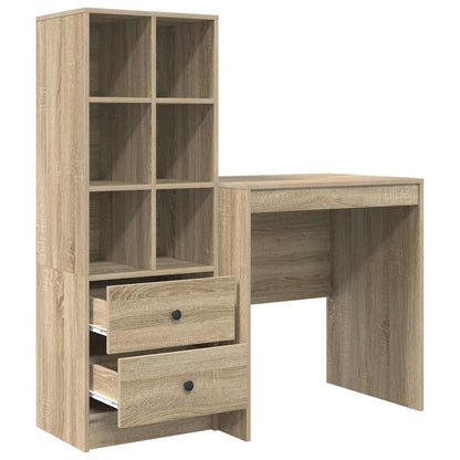 Bureau met lade 2 pcs Sonoma Eiken