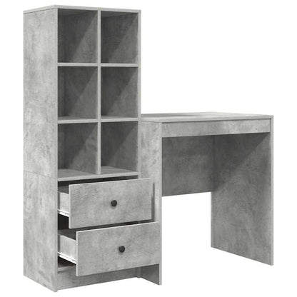Bureau met lade 2 pcs Beton Grijs