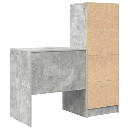 Bureau met lade 2 pcs Beton Grijs