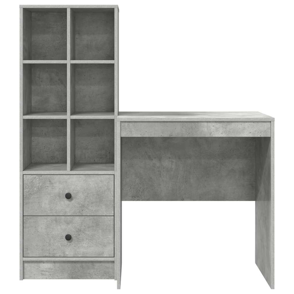 Bureau met lade 2 pcs Beton Grijs