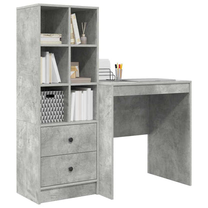 Bureau met lade 2 pcs Beton Grijs