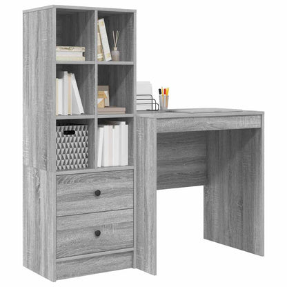 Bureau met lade 2 pcs Grijs Sonoma