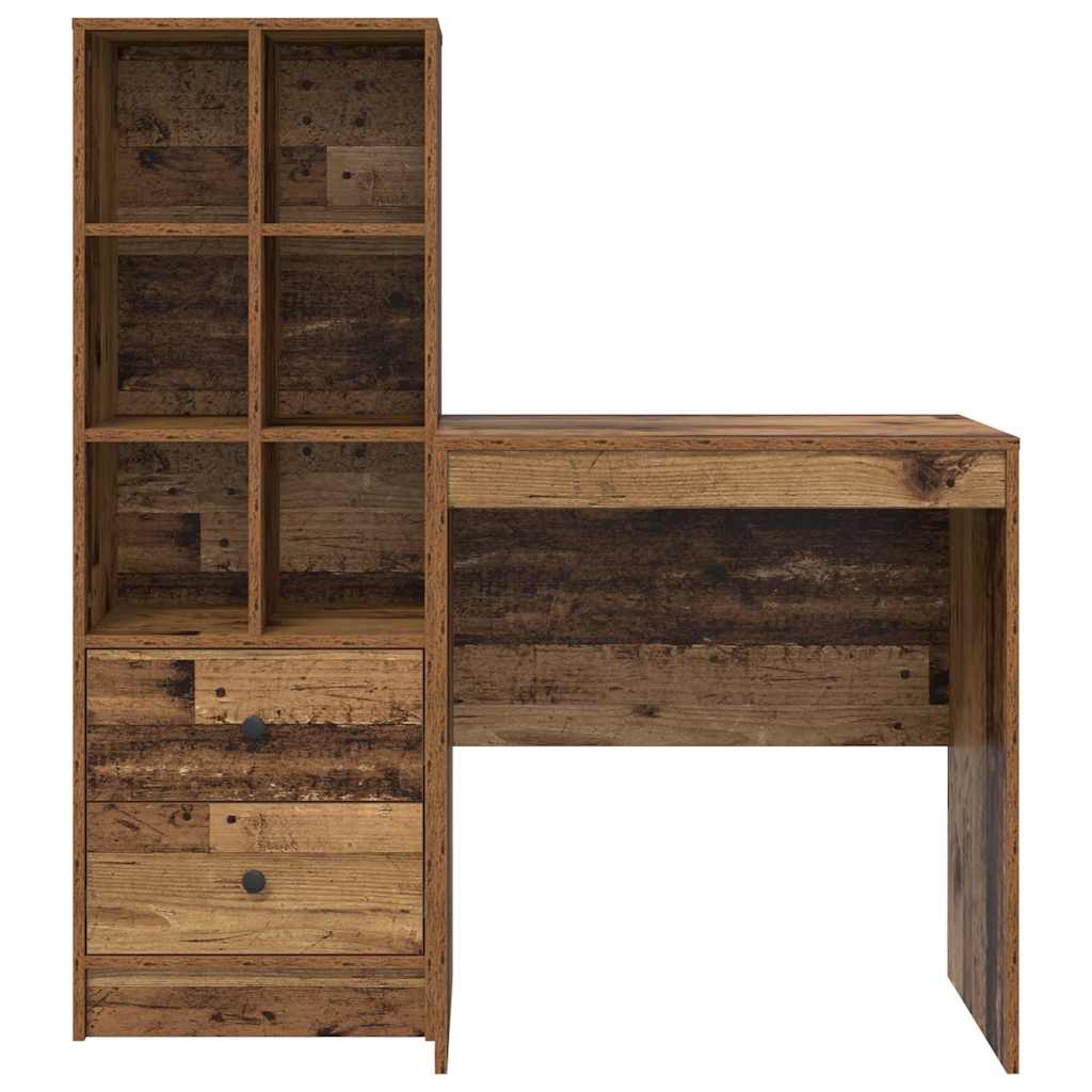 Bureau met lade 2 pcs Oudhout