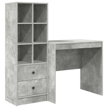 Bureau met lade 2 pcs Beton Grijs