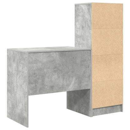 Bureau met lade 2 pcs Beton Grijs