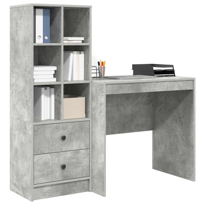 Bureau met lade 2 pcs Beton Grijs