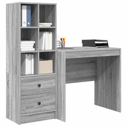 Bureau met lade 2 pcs Grijs Sonoma
