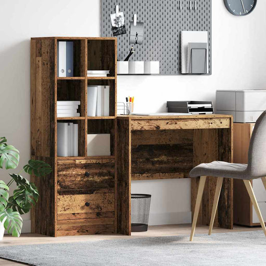 Bureau met lade 2 pcs Oudhout