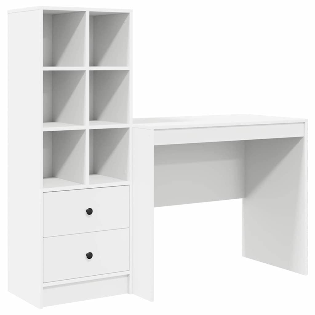 Bureau met lade 2 pcs Wit