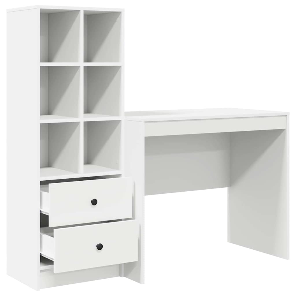 Bureau met lade 2 pcs Wit
