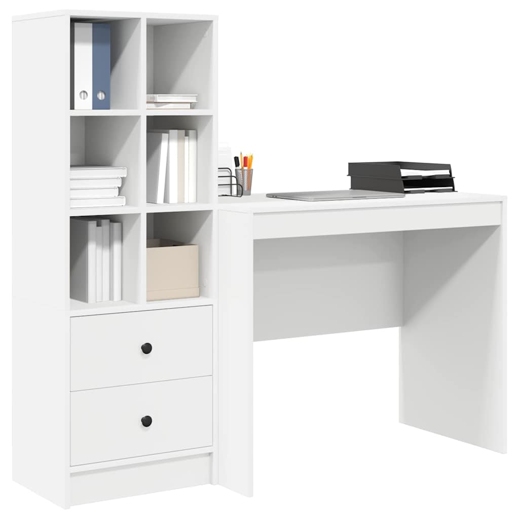 Bureau met lade 2 pcs Wit