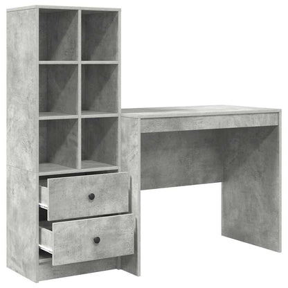 Bureau met lade 2 pcs Beton Grijs