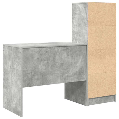 Bureau met lade 2 pcs Beton Grijs