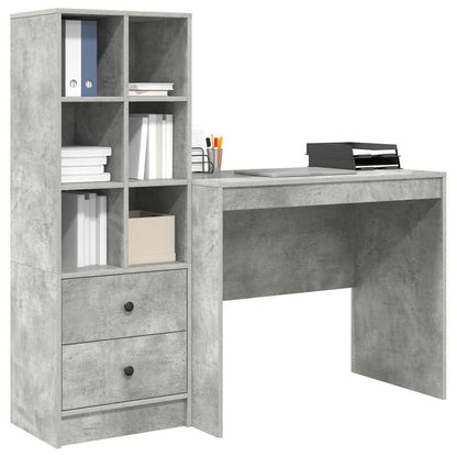 Bureau met lade 2 pcs Beton Grijs